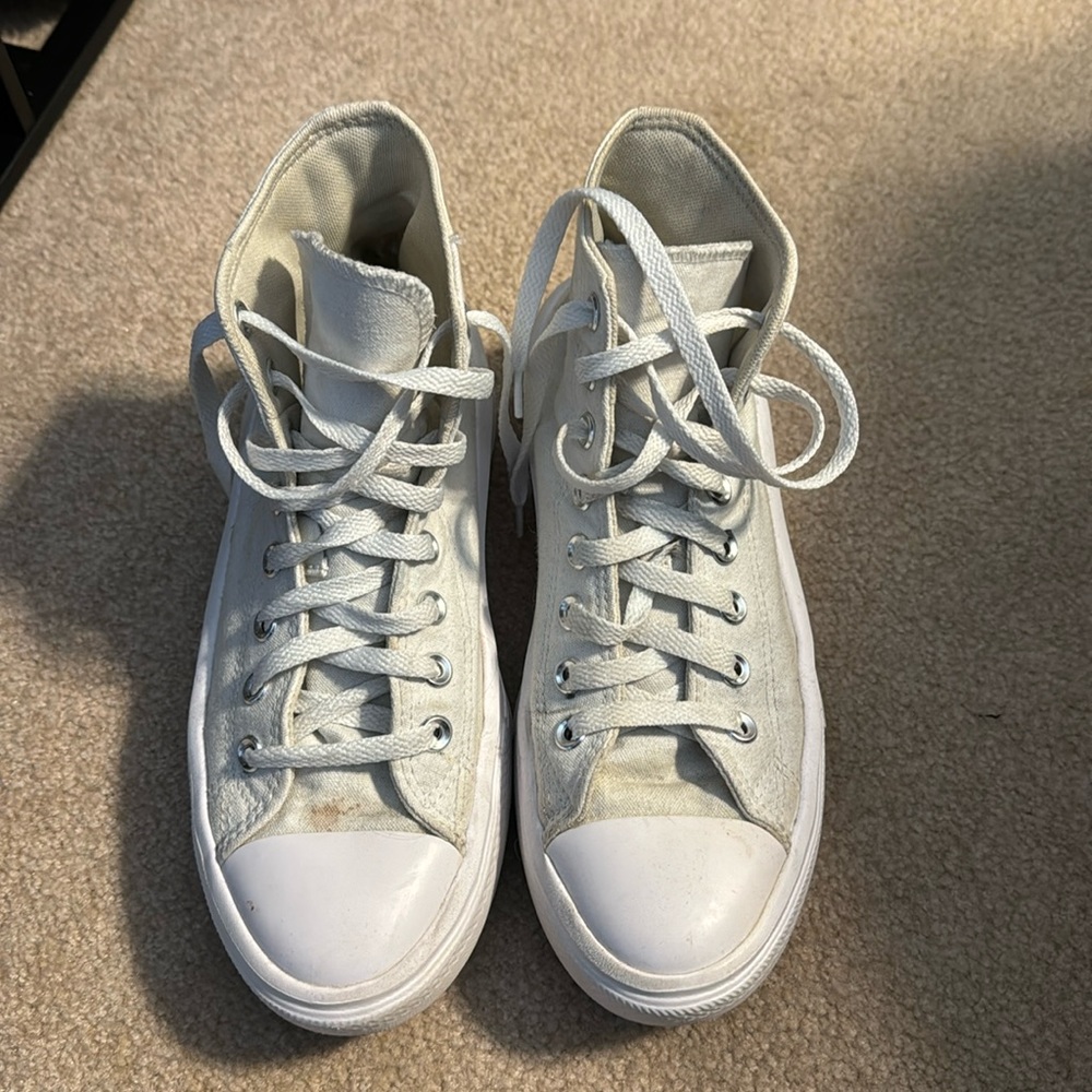 White Platform Converse
